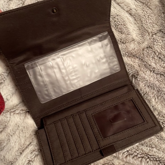 Deep red paisley tapestry RELIC purse and wallet. Rare - Picture 8 of 9